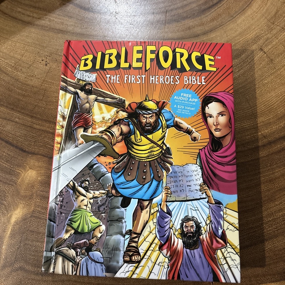 BibleForce The First Heroes Bible Hardcover Tommy Nelson Illustrated Comic Novel